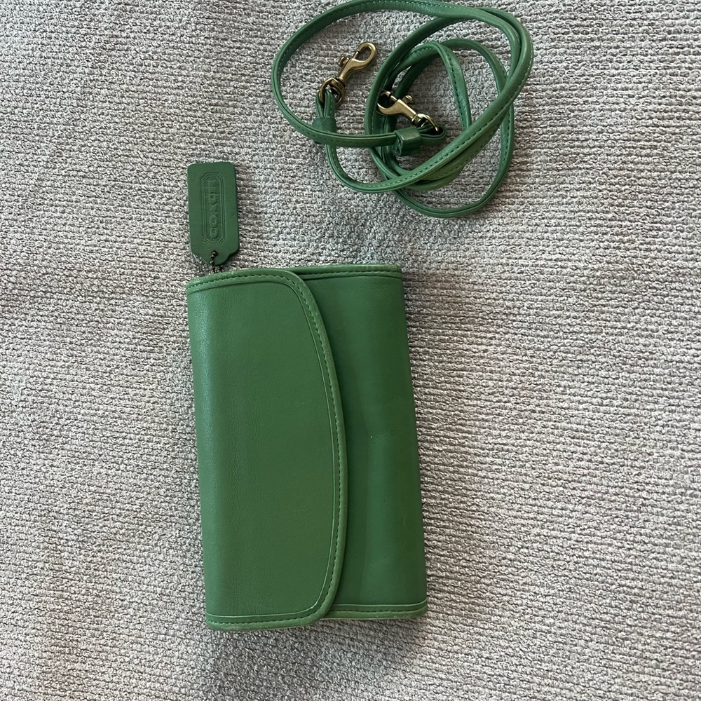 Coach Green Leather Crossbody